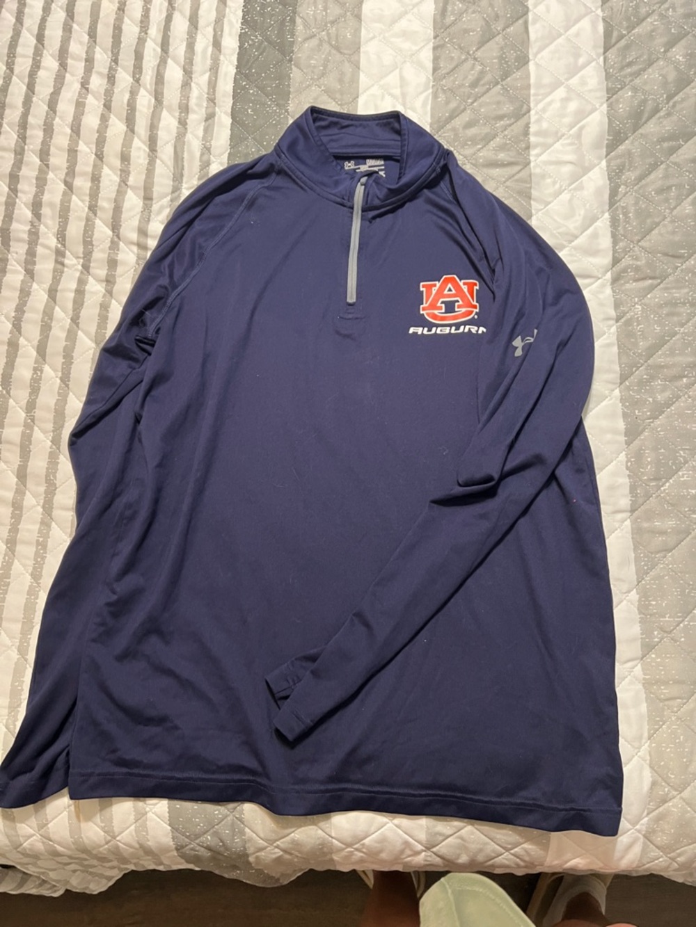 Under Armour Navy Blue Auburn 1/4 Zip Pullover